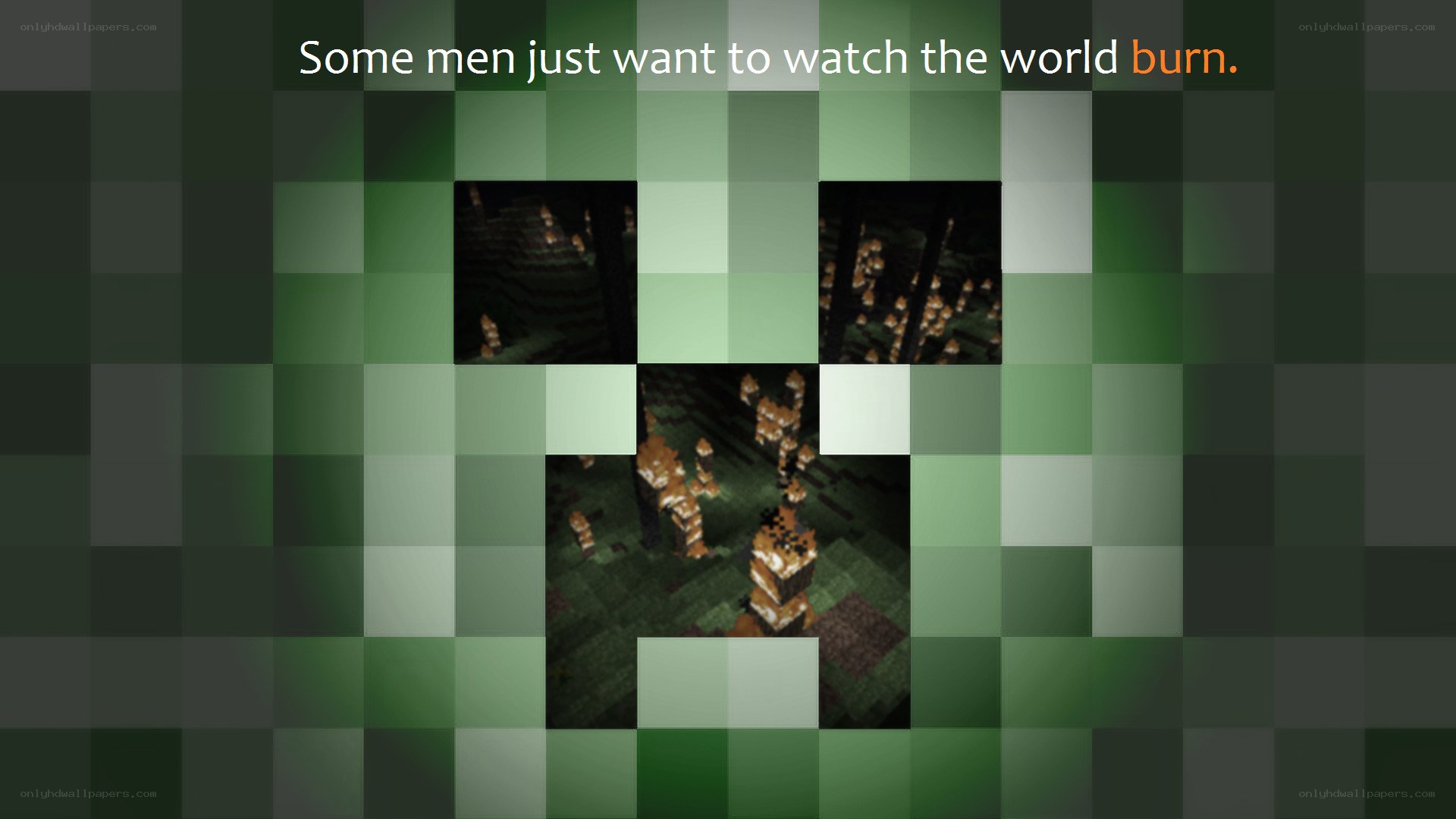 Minecraft Creeper with quote