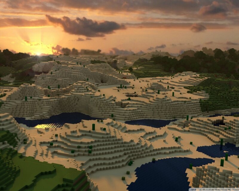 Minecraft Desert Landscape — Beige