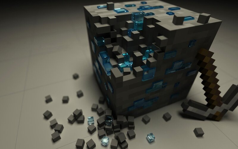 Minecraft diamond ore block