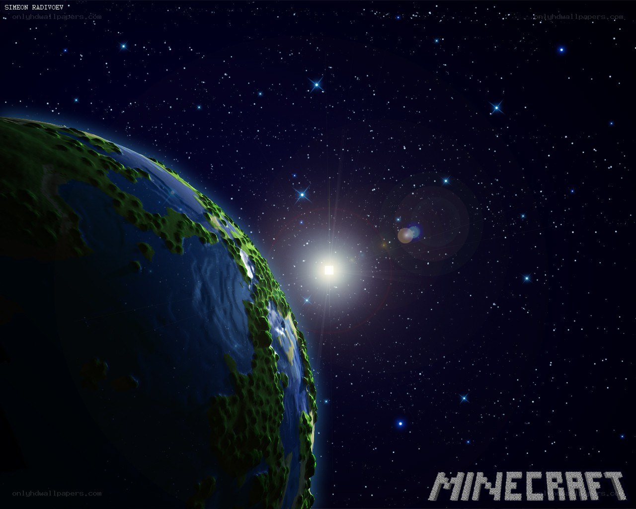Minecraft Earth from space
