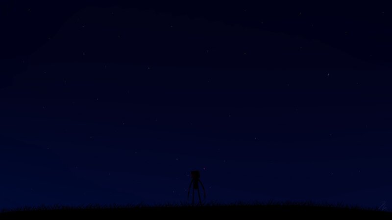 Minecraft Enderman at night