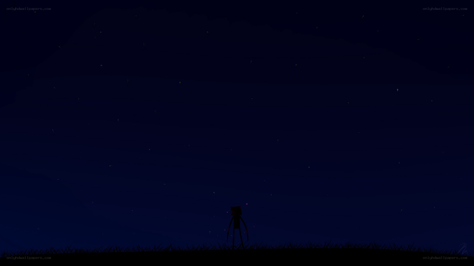 Minecraft Enderman at night