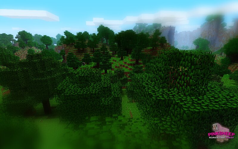Minecraft forest landscape