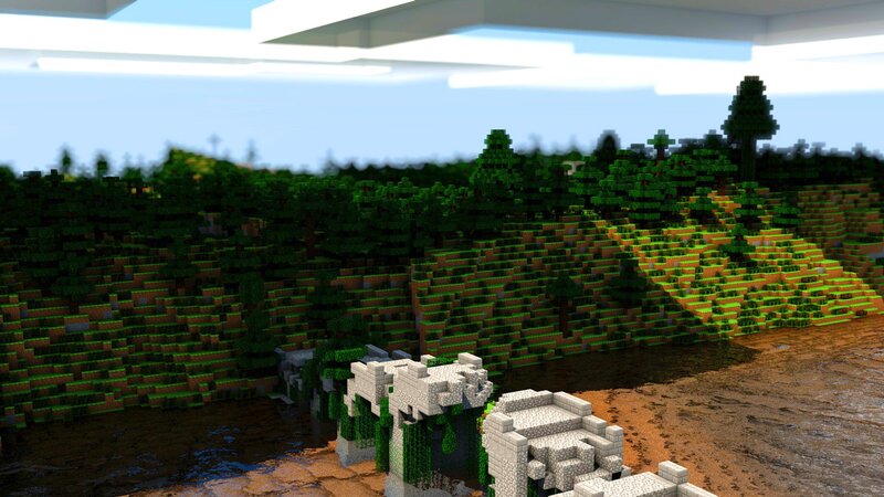 Minecraft forest landscape