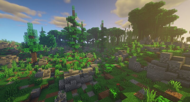 Minecraft Forest Landscape — Green, Serene