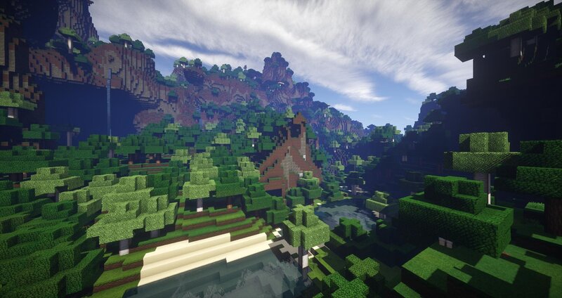 Minecraft Forest Landscape — Green
