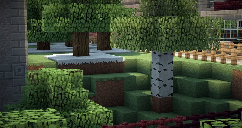 Minecraft forest scene