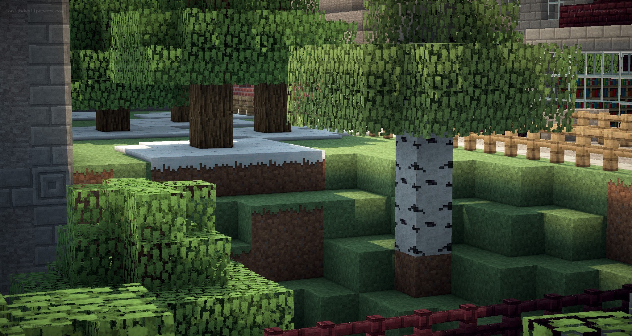 Minecraft forest scene
