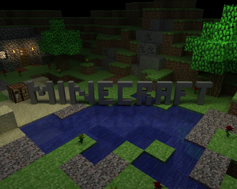 Minecraft game scene