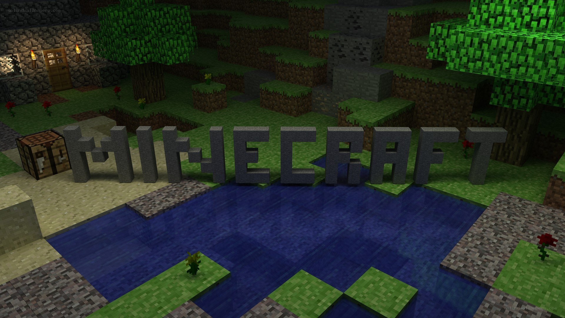 Minecraft game scene