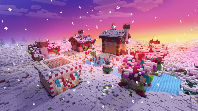 Minecraft Gingerbread Village — Pink