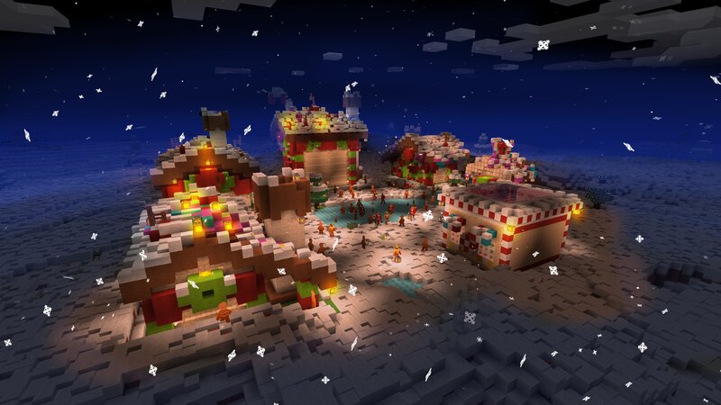 Minecraft Gingerbread Village