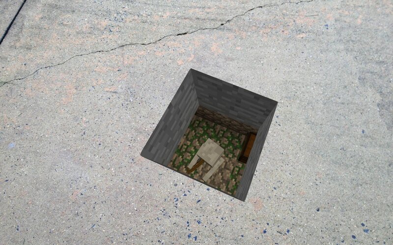Minecraft Hole in Ground