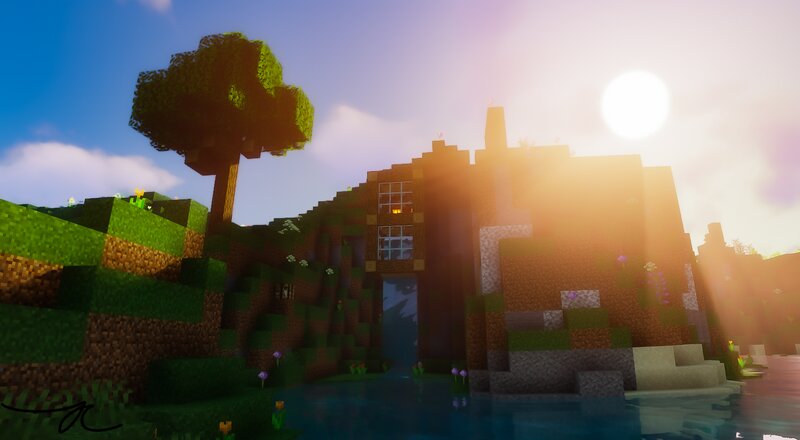 Minecraft House by Water