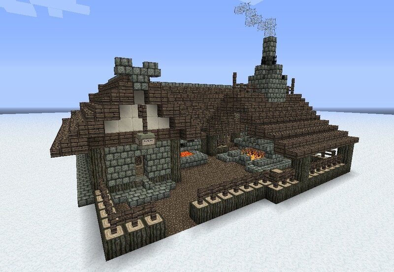 Minecraft House in Snow