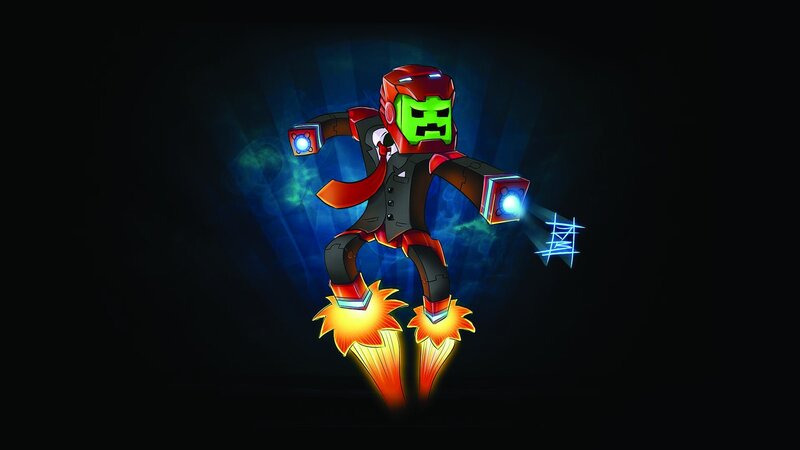 Minecraft Iron Man character
