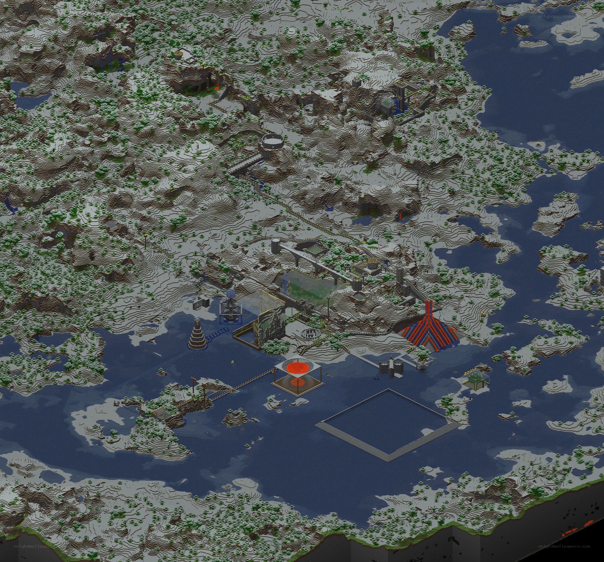 Minecraft island base