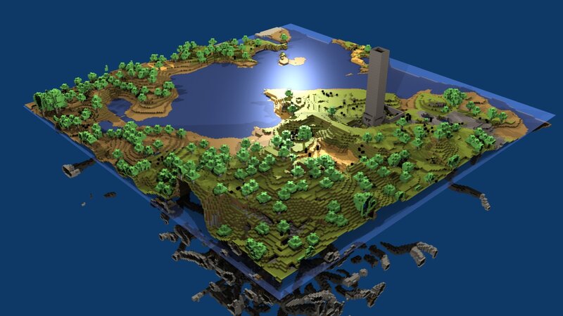 Minecraft Island World — Blue