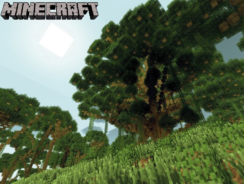 Minecraft jungle scene