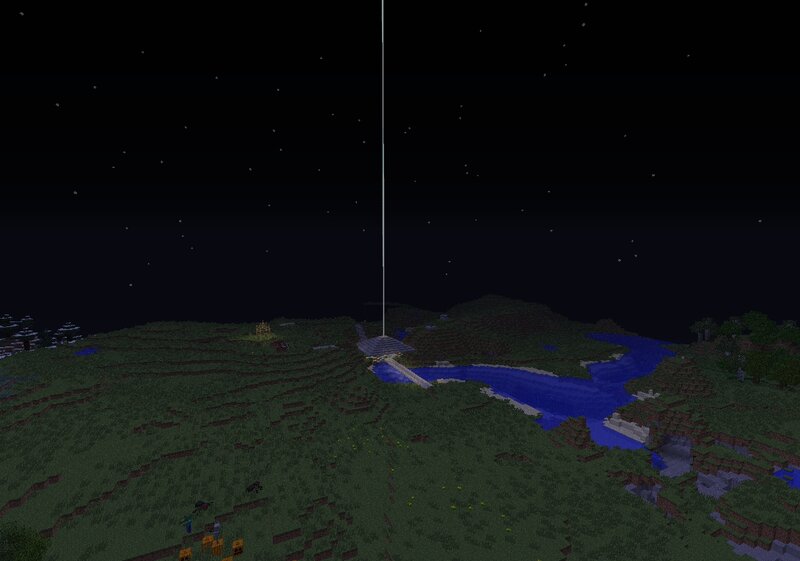 Minecraft Landscape at Night