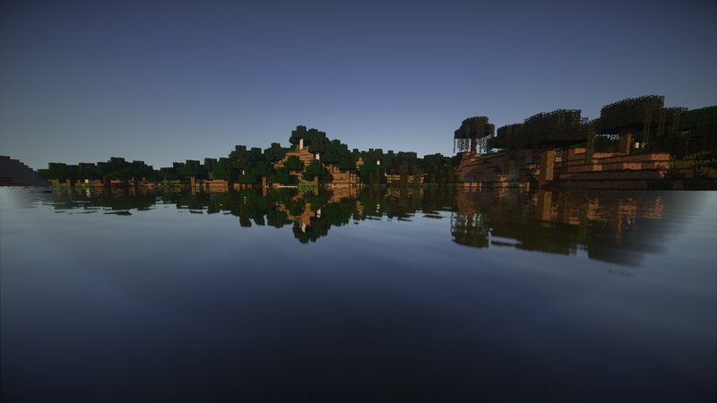 Minecraft Landscape — Blue, Serene