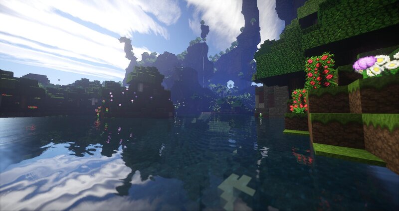 Minecraft Landscape — Green, Serene, Afternoon, Pixel Art