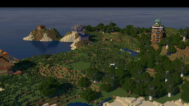Minecraft Landscape — Green, Serene