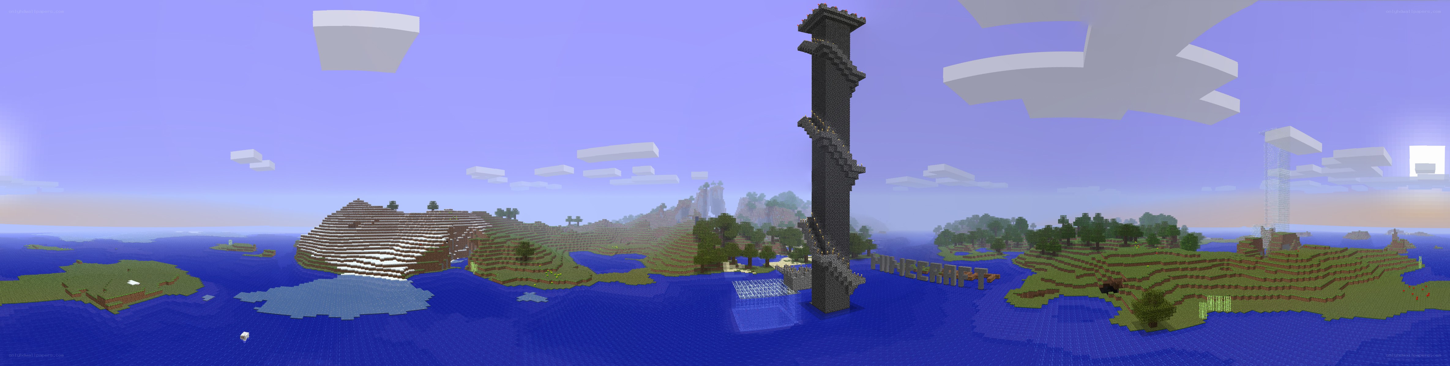 Minecraft landscape panorama