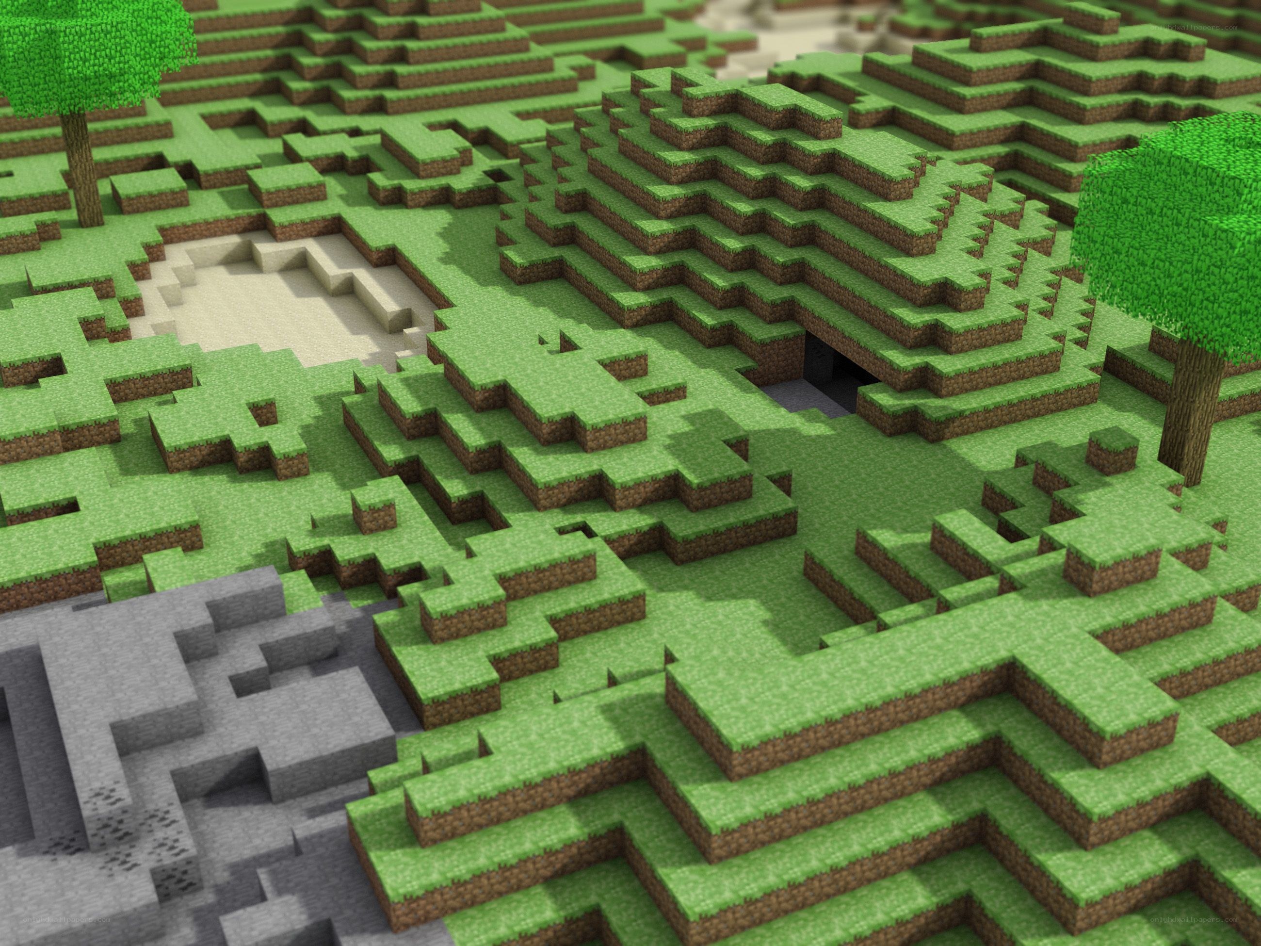 Minecraft landscape terrain
