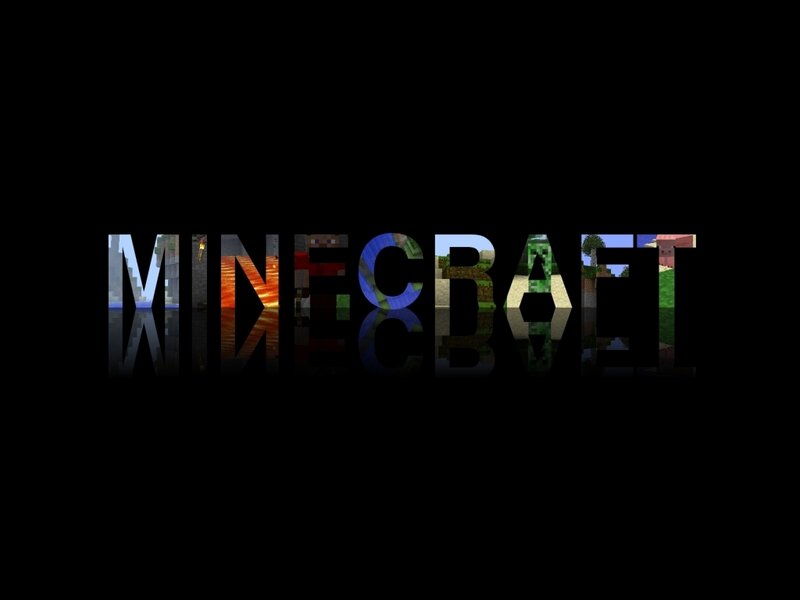 Minecraft Logo — Black, Dramatic, Pixel Art