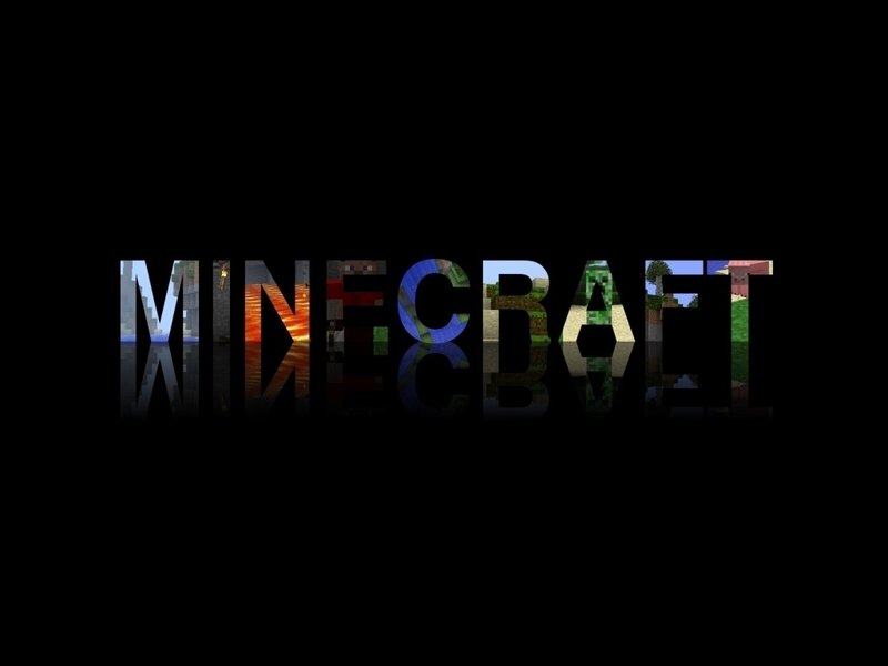Minecraft Logo — Black, Dramatic