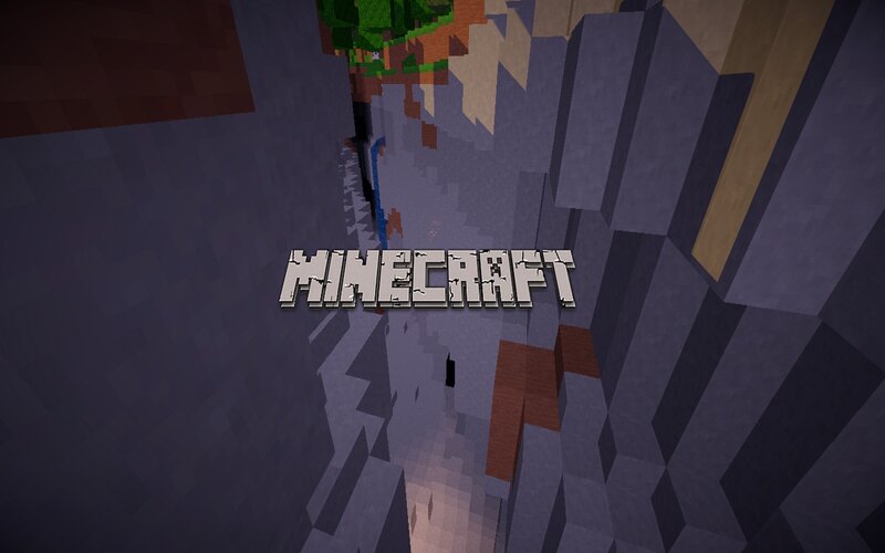 Minecraft Logo in Cave — Gray