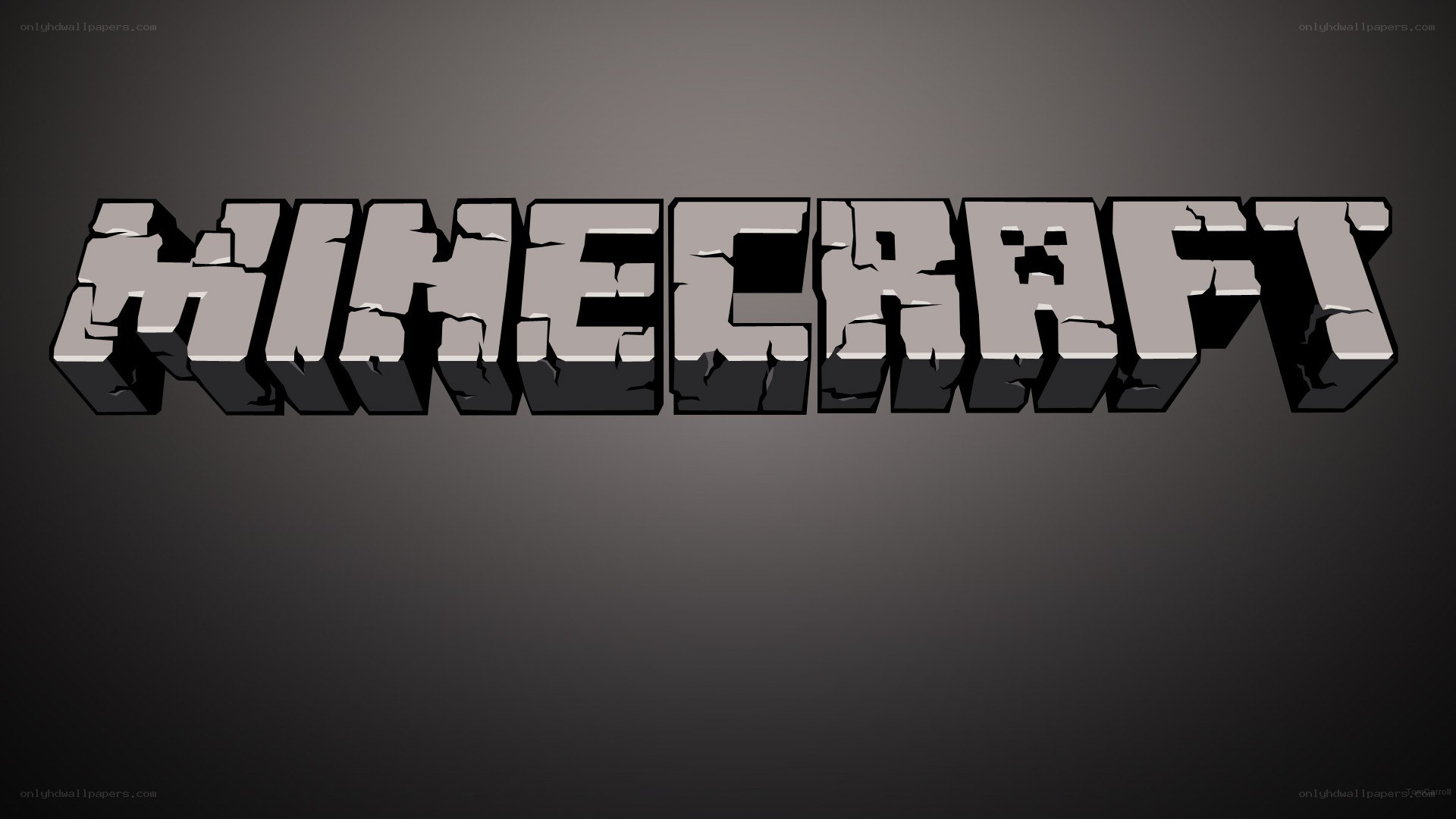 Minecraft logo on dark background