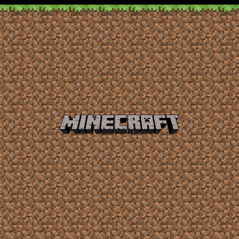 Minecraft Logo on Dirt