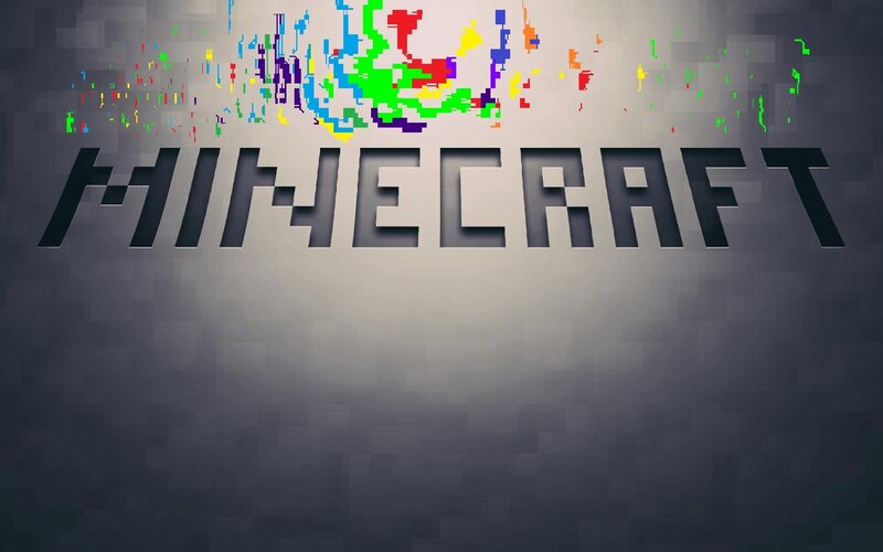 Minecraft logo with glitch effect