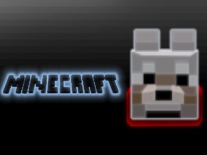 Minecraft logo with wolf