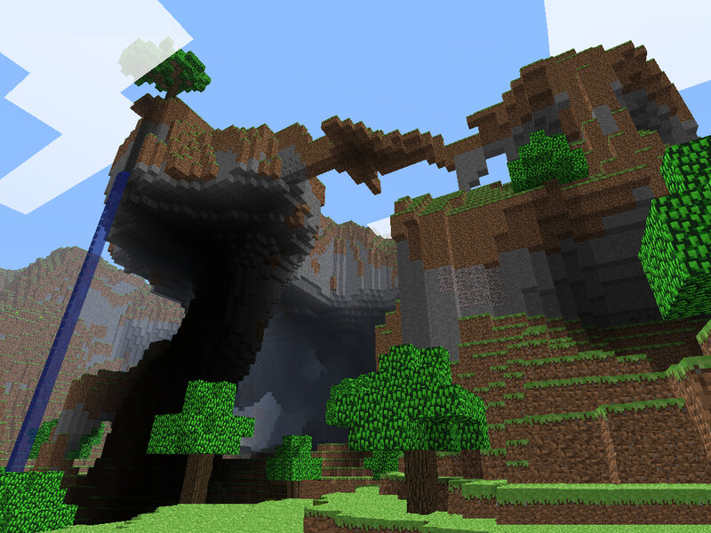 Minecraft mountain landscape