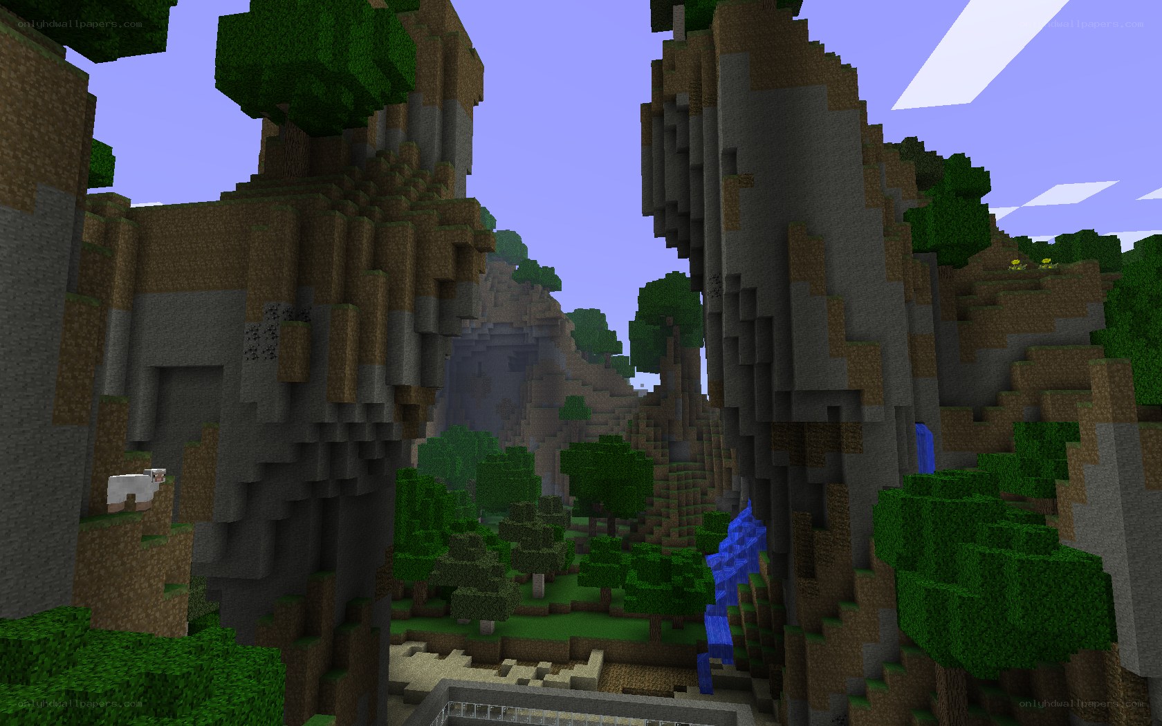 Minecraft mountain landscape