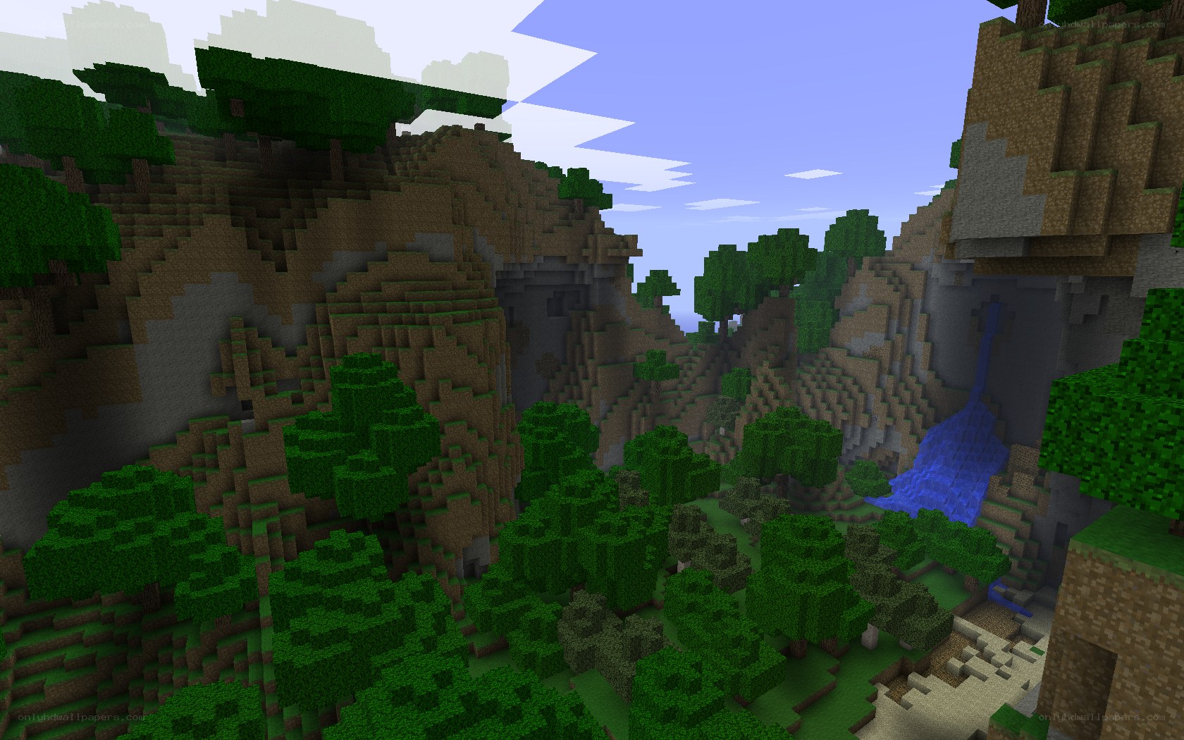 Minecraft mountain landscape