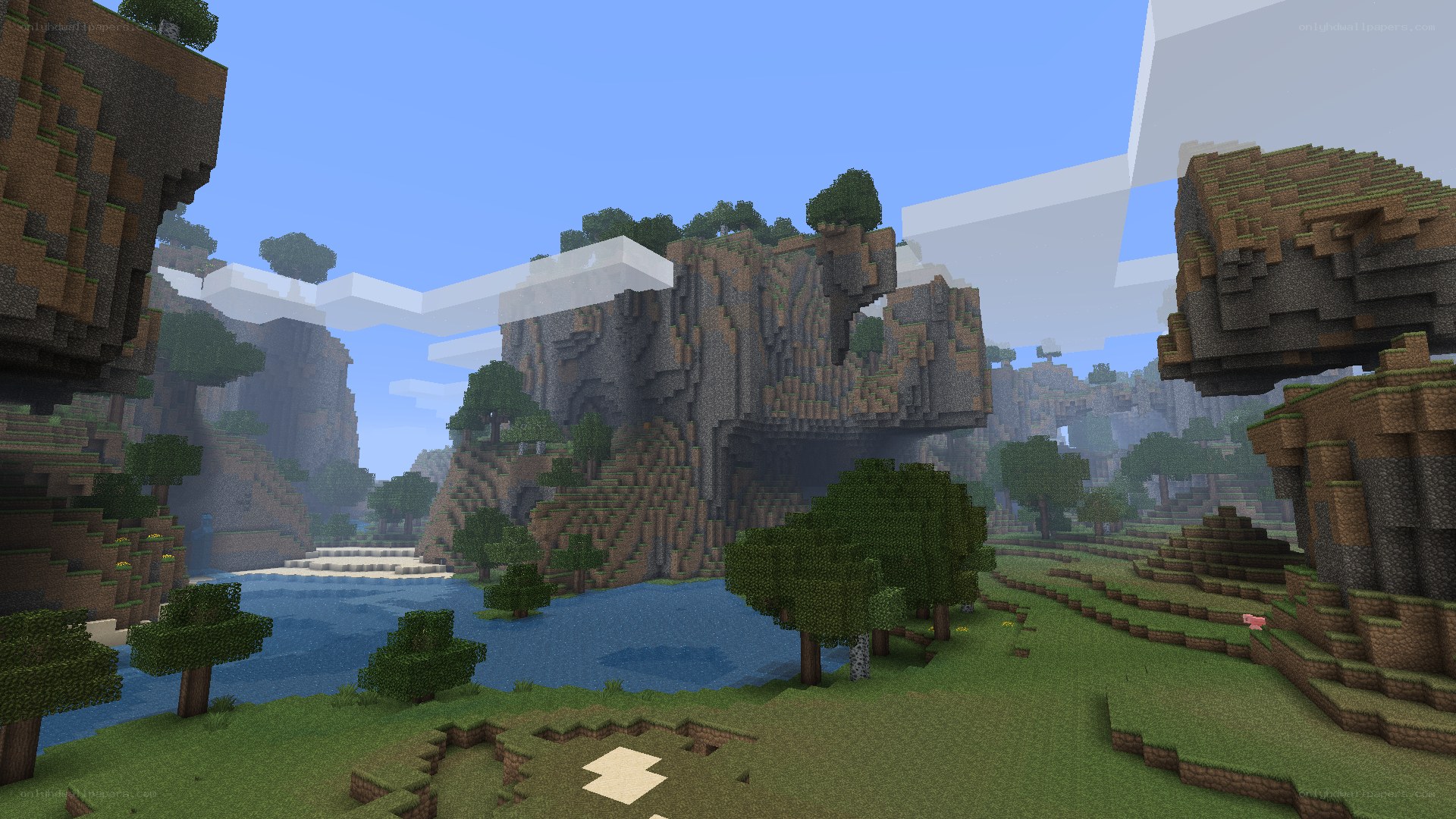 Minecraft mountain landscape