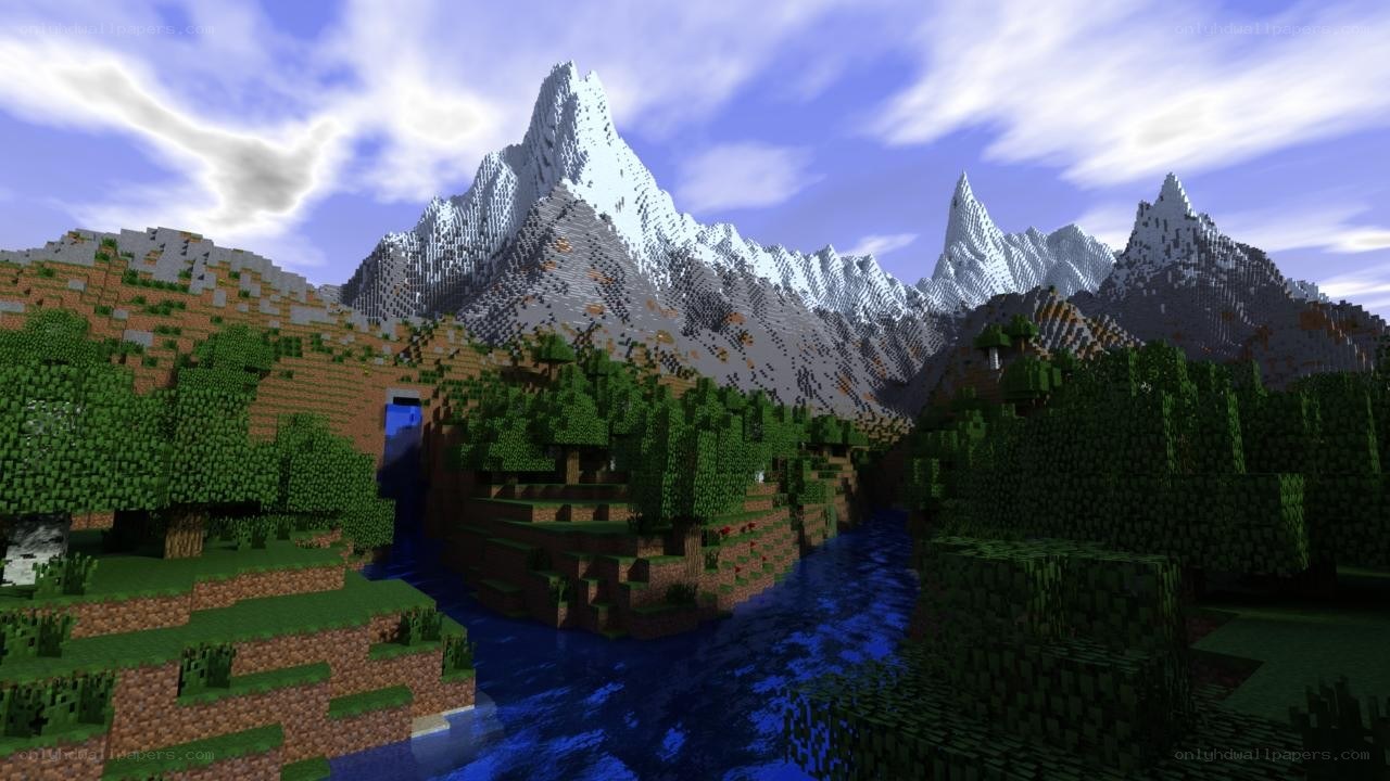 Minecraft mountain landscape