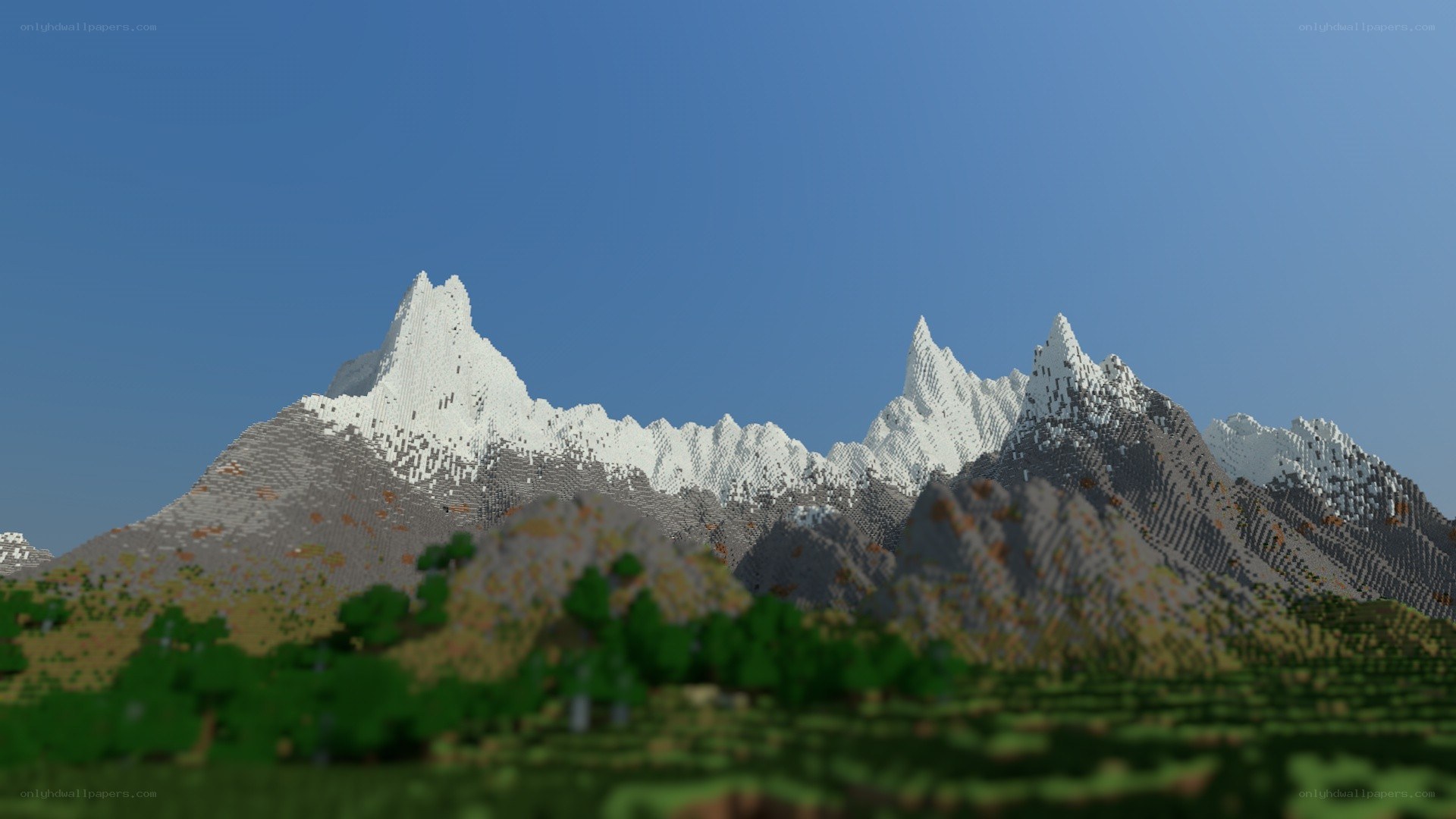 Minecraft mountain landscape