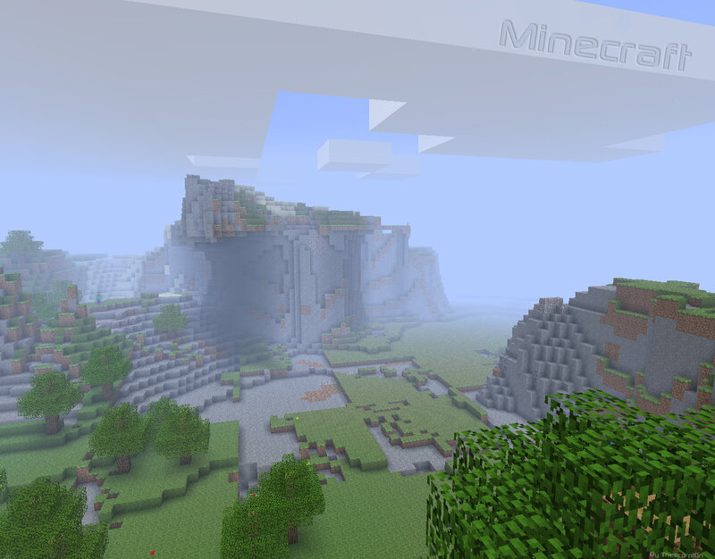 Minecraft mountain landscape