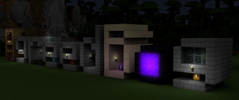 Minecraft Nether Portals — Gray