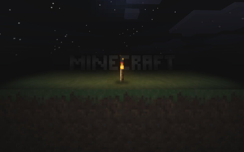 Minecraft night scene