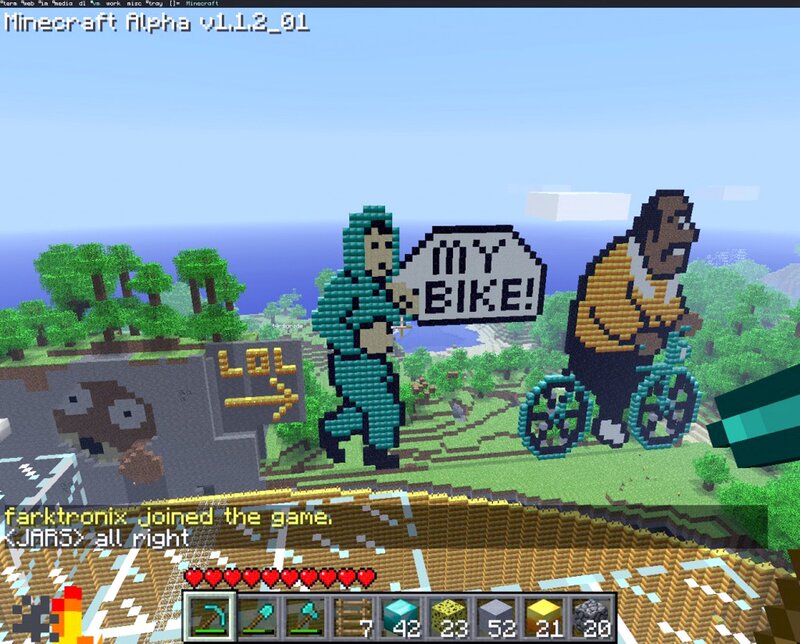 Minecraft pixel art scene