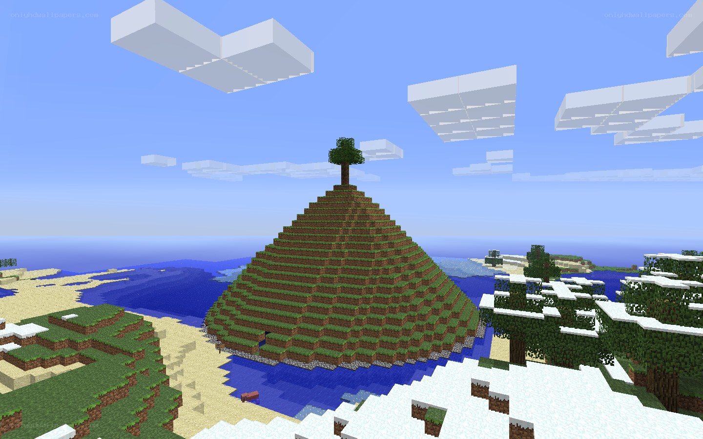 Minecraft pyramid island