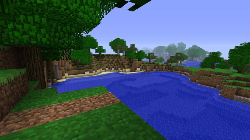 Minecraft river landscape