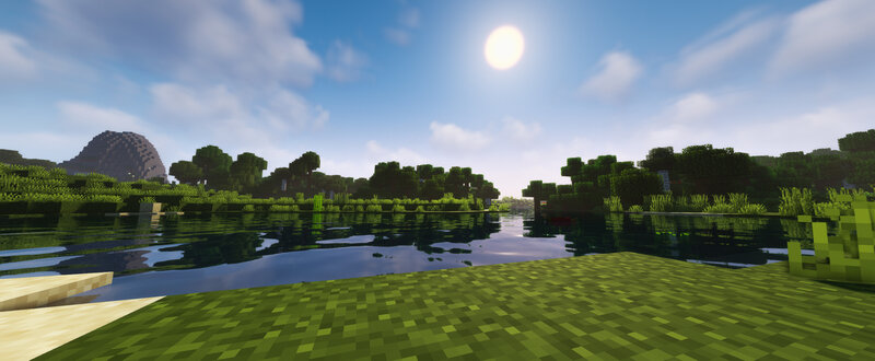 Minecraft River Landscape — Green, Serene