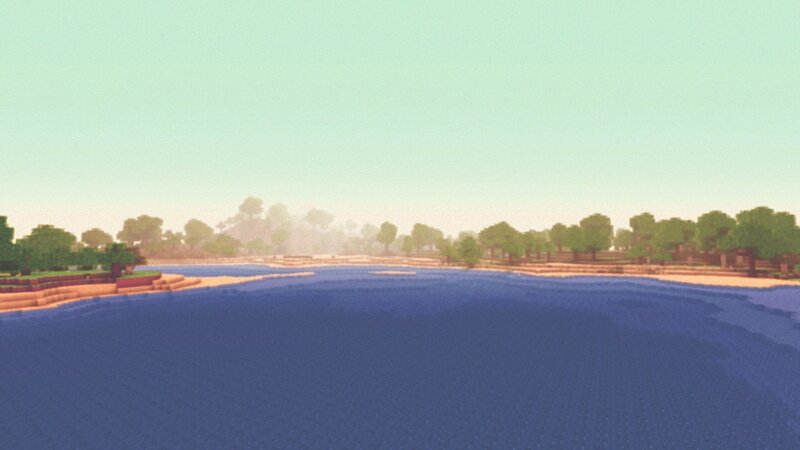 Minecraft river landscape